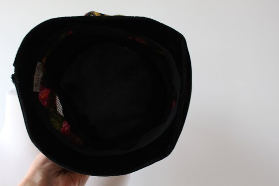 1960s 1970s Vintage Mid Century Hat...black hat. … - image 5