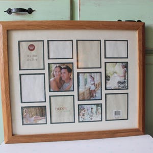 Vintage Holz Collage Bilderrahmen: 18x22 1980s Wohnkultur