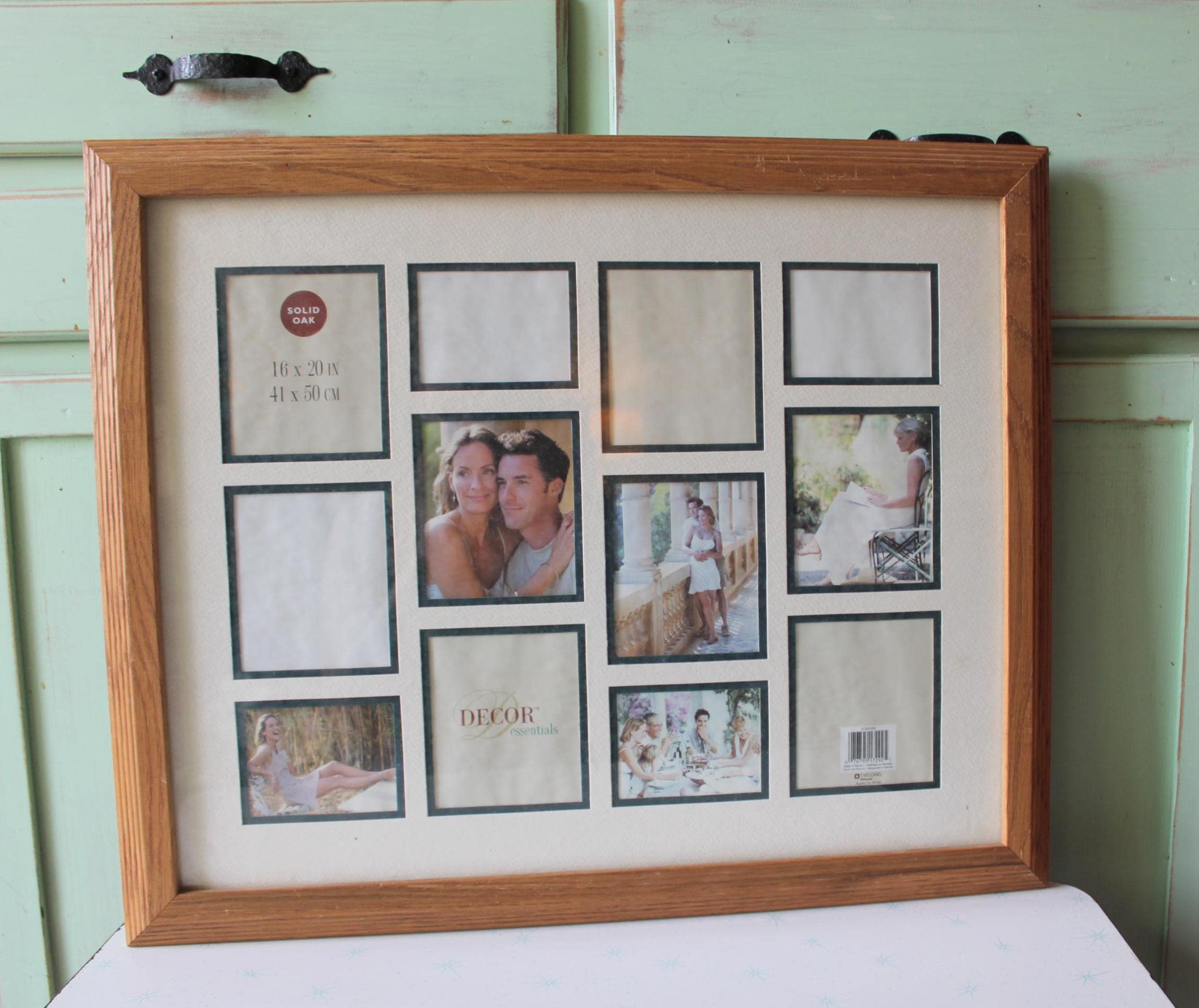 ヴィンテージ木製マルチピクチャーコラージュフレーム：18x22 1980年代