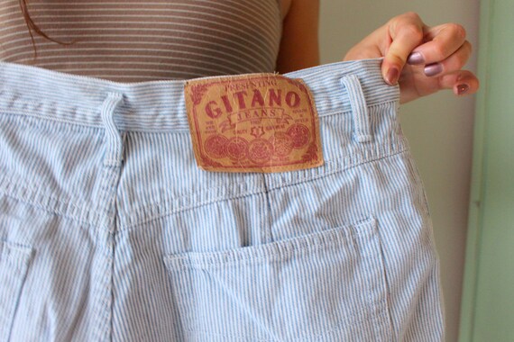 1980s GITANO Blue Jean Shorts..pleated shorts. fit
