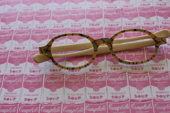 1970s 1980s Vintage Round Yellow Glasses...vintag… - image 2