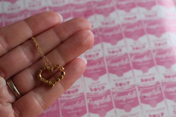 1980s Vintage Valentine Gem HEART Necklace..jewel… - image 4