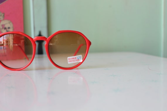 1980s RADICAL RED UV Sunglasses....retro. shades.… - image 4