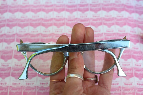 Vintage 1950s Cat Eye Glasses with Gems - image 4