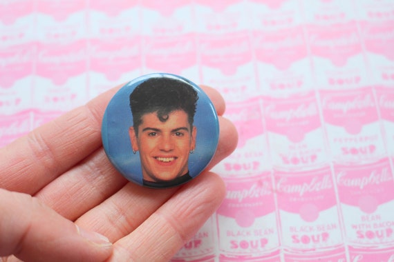 1990s NEW KIDS on the BLOCK Button Pin Back....re… - image 1