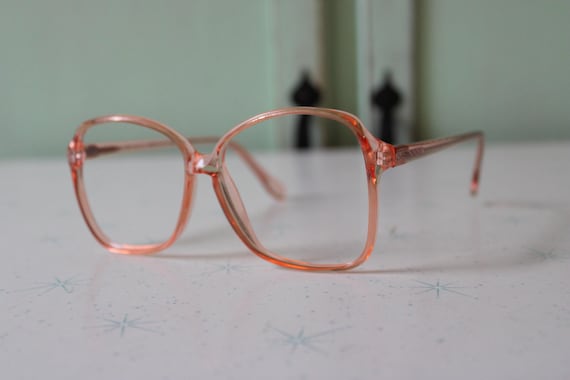 1980s Pink Oversized Glasses Frames - New Old Stock