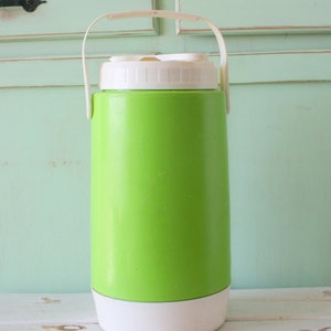 Vintage Green Thermos: Mid-Century Retro Kitchen Decor