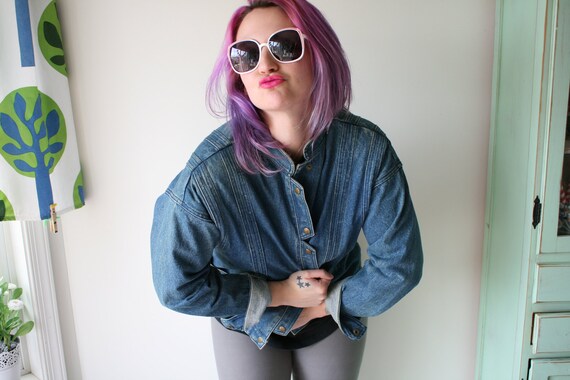 Vintage BLUE JEAN Jacket....grunge. hipster. retr… - image 2