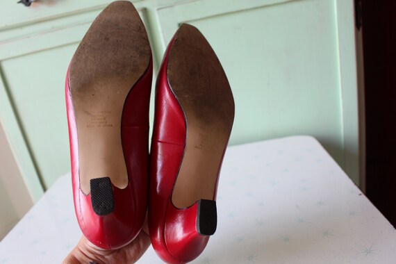 Vintage VALENTINE Heels....size 7.5 womens....gla… - image 6