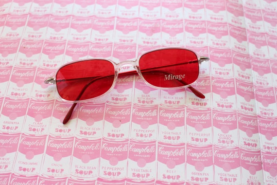 1980s RED Lens NOS Sunglasses.....retro sunglasse… - image 1