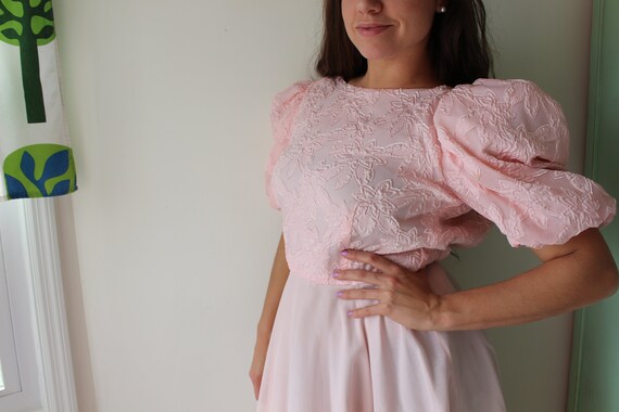 Vintage PINK LACE Ruffled Victorian Dream Dress..… - image 8