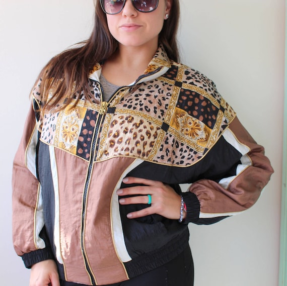 1980s ANIMAL PRINT Jacket..size large. sports. me… - image 1