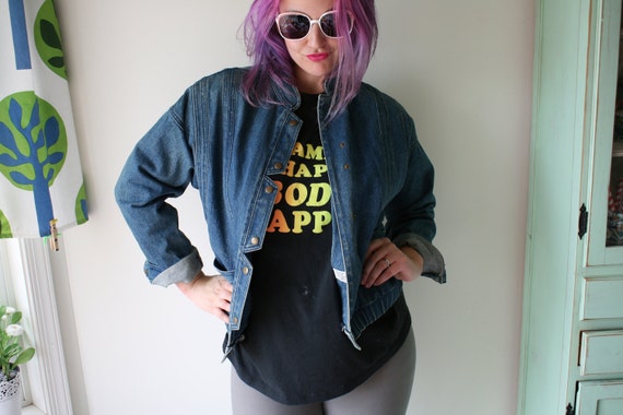 Vintage BLUE JEAN Jacket....grunge. hipster. retr… - image 3