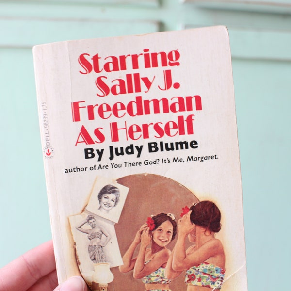 1977 Starring Sally J Freeman As Herself Judy Blume Book....literature. weekly reader. ya book. 1970s. judy blume. children. teens. fiction