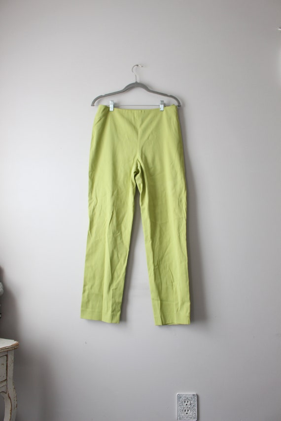 1990s LIME GREEN Capri Pants...colorful. bright. … - image 2