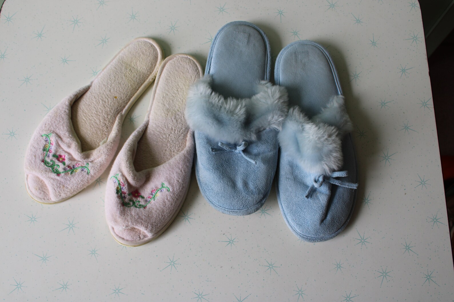 1980s Vintage Slippers LOT Nighty House Shoes Flats.....size 6 7 ...