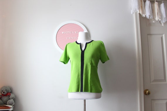 1990s The LIME Green Apple Sweater.....colorful. … - image 2