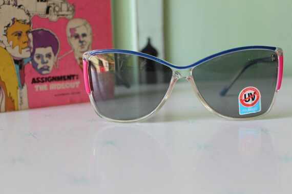 NOS 1980s MOD GIRL Sunglasses.....clear. oversize… - image 3