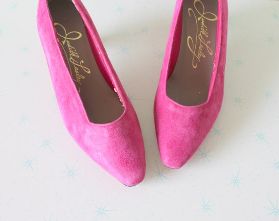 Vintage Pink Genuine Leather Heels.....size 5.5 w… - image 1