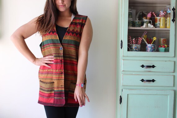 1980s Hipster Geometric Sweater...one size. free … - image 3