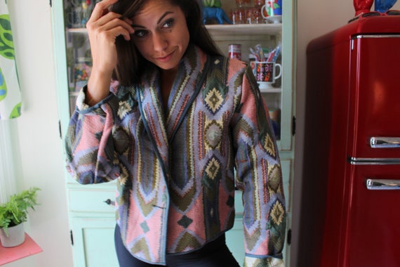 1980s Fun Artsy Jacket...size small medium. retro… - image 3