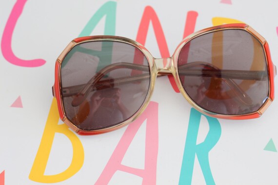 1950s 1960s TURA Red Orange Sunglasses.vintage eye
