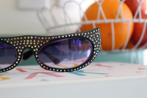 1950s 1960s Costume Cat Eye Sunglasses...vintage.… - image 4