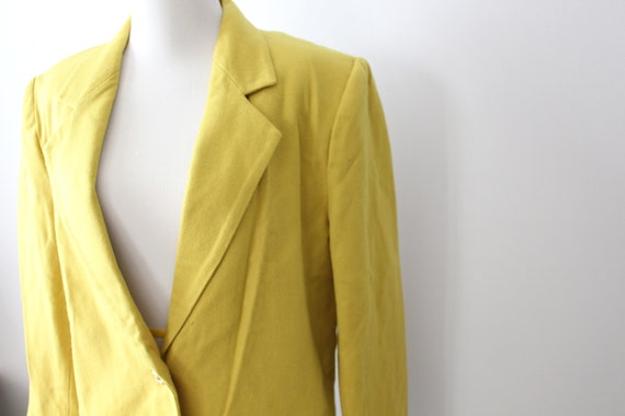 Vintage GREEN Yellow Blazer Jacket.....size large… - image 5