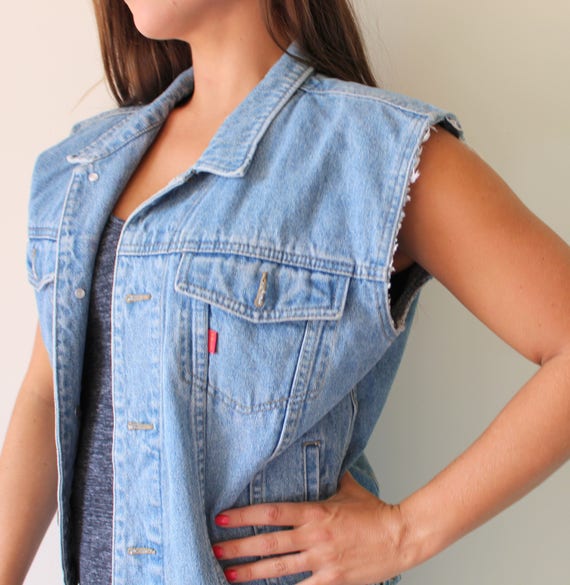 90s jean deals vest