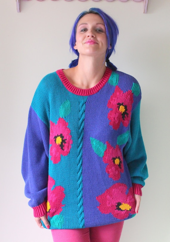 Vintage bright pink sweater - Gem