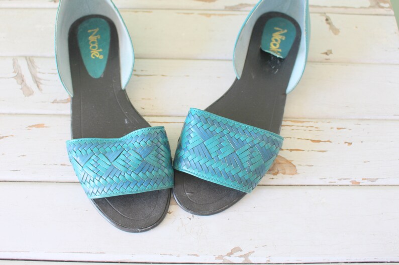 bright blue flats