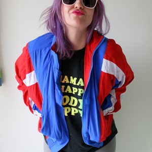 1980s Liz Claiborne Nylon Jacket: Retro Colorblock Windbreaker