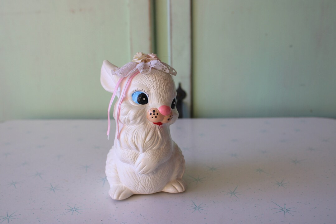Vintage Bunny Rabbit Figurine: 80s Kitsch Home Decor - Etsy