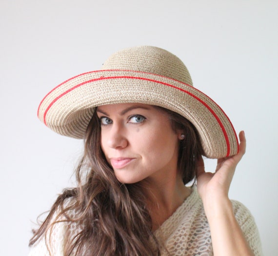 Vintage CITY GIRL Hat...straw hat. church. design… - image 1