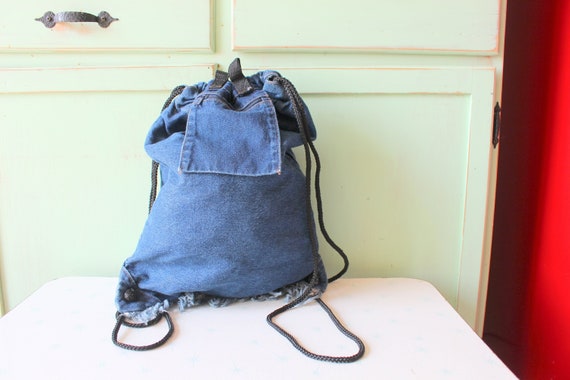 Zaino da donna in Denim blu zaino da studente borsa a tracolla in tela zaino da viaggio Vintage zaino da viaggio nuovi Jeans Mochila Y2K Bookbag  1524