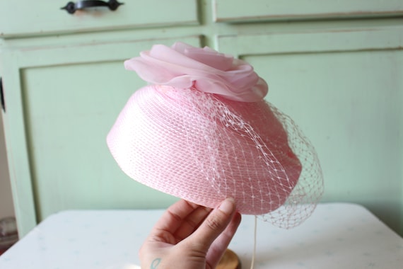 Vintage Pink DREAM Hat......straw hat. church. ho… - image 2