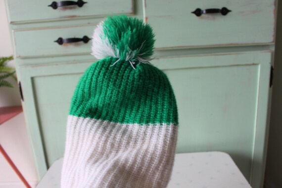 1980s NOS New Old Stock Beanie...hat. green. retr… - image 5