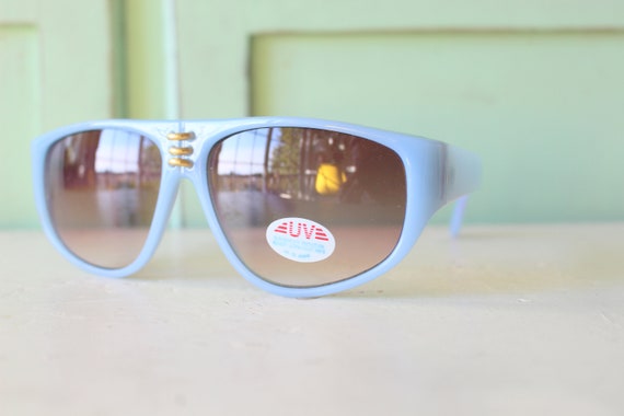 1980s BLUE New Old Stock Sunglasses...vintage eye… - image 1