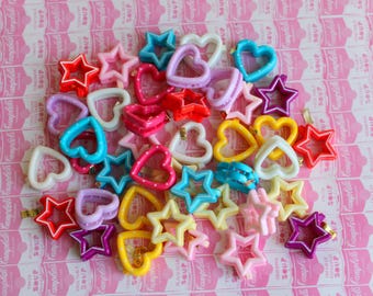 1980 年代のビンテージ バレッタ、2.4 インチ ホワイト リボン/レッド