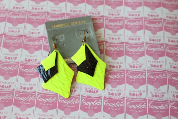 1980s NEON Earrings.....costume. 1980s glam. sexy… - image 1