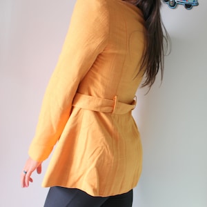 90s MUSTARD Blazer Jacket....small to medium....gogo. mod. twiggy. retro. womens. oversized. one size. yellow. 90s clothing. jacket. hipster
