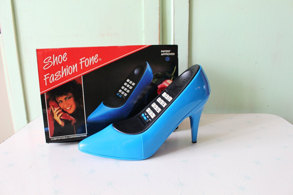 NOS 1980s SHOE Telephone.....retro. Mod. Diner. Rad. 80s Etsy