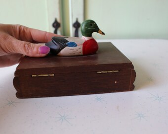 木製のアヒル 隠し箱 ジュエリーボックス ヴィンテージ レトロ