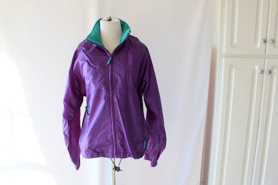 1980s Vintage Windbreaker Jacket..small. purple. … - image 1