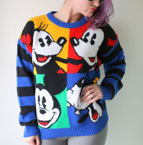 Vintage MICKEY MOUSE Sweater...walt disney. minnie