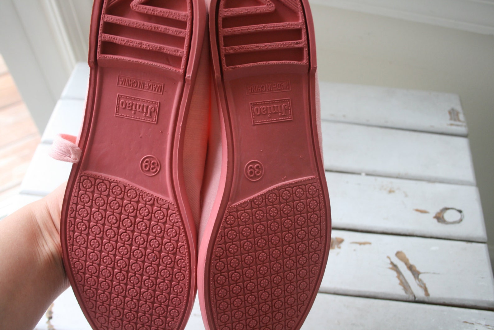 1990s pink ballet flats..size 9 womens...retro. wedges. boho wedding. flats. fabric shoes. indie. twiggy. bride. urban. canvas f