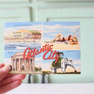 Cartoline vintage NJ ATLANTIC CITY...lettere. retrò. arte. arredamento per la casa. kitsch. novità. stato. casa retrò. spiaggia. cartoline vintage. cancelleria
