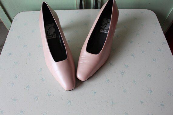 Vintage PINK LEATHER Fancy Heelssize 