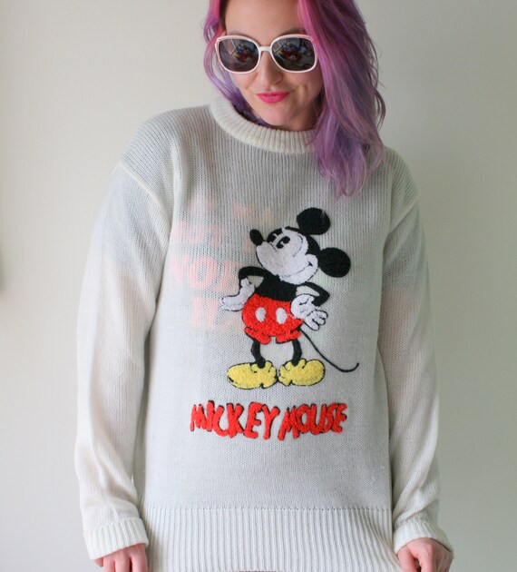 Vintage MICKEY MOUSE Sweater...walt disney. minni