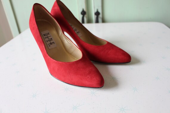 Vintage NINE WEST Leather Heels...size 6.5 womens… - image 9